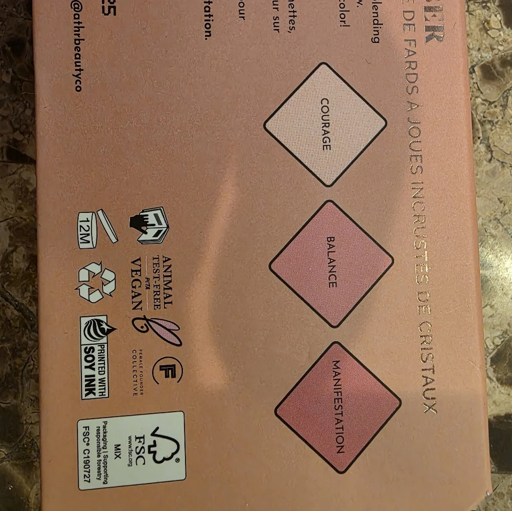 ĀTHR BEAUTY Crystal Charged Cheek Palette. New Full Size